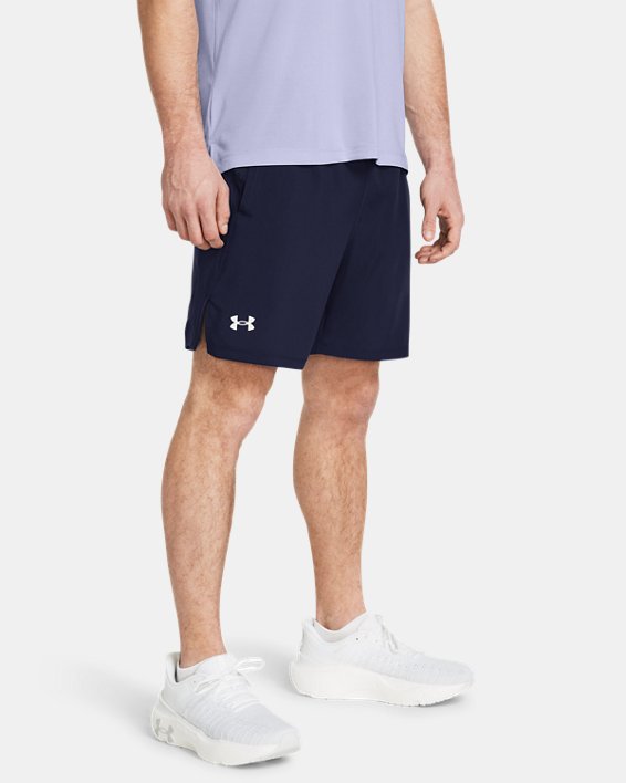 Men's UA Launch 7" Shorts in Blue image number 0